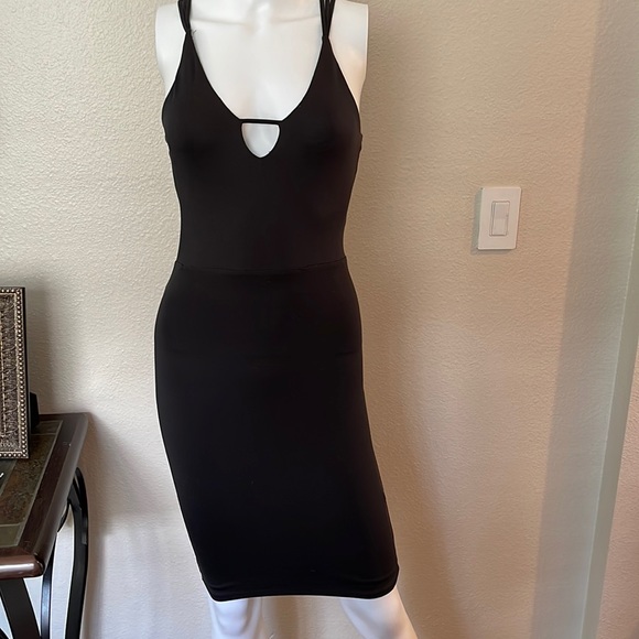Bear Dance Strappy Black Open Back Dress - Picture 1 of 7
